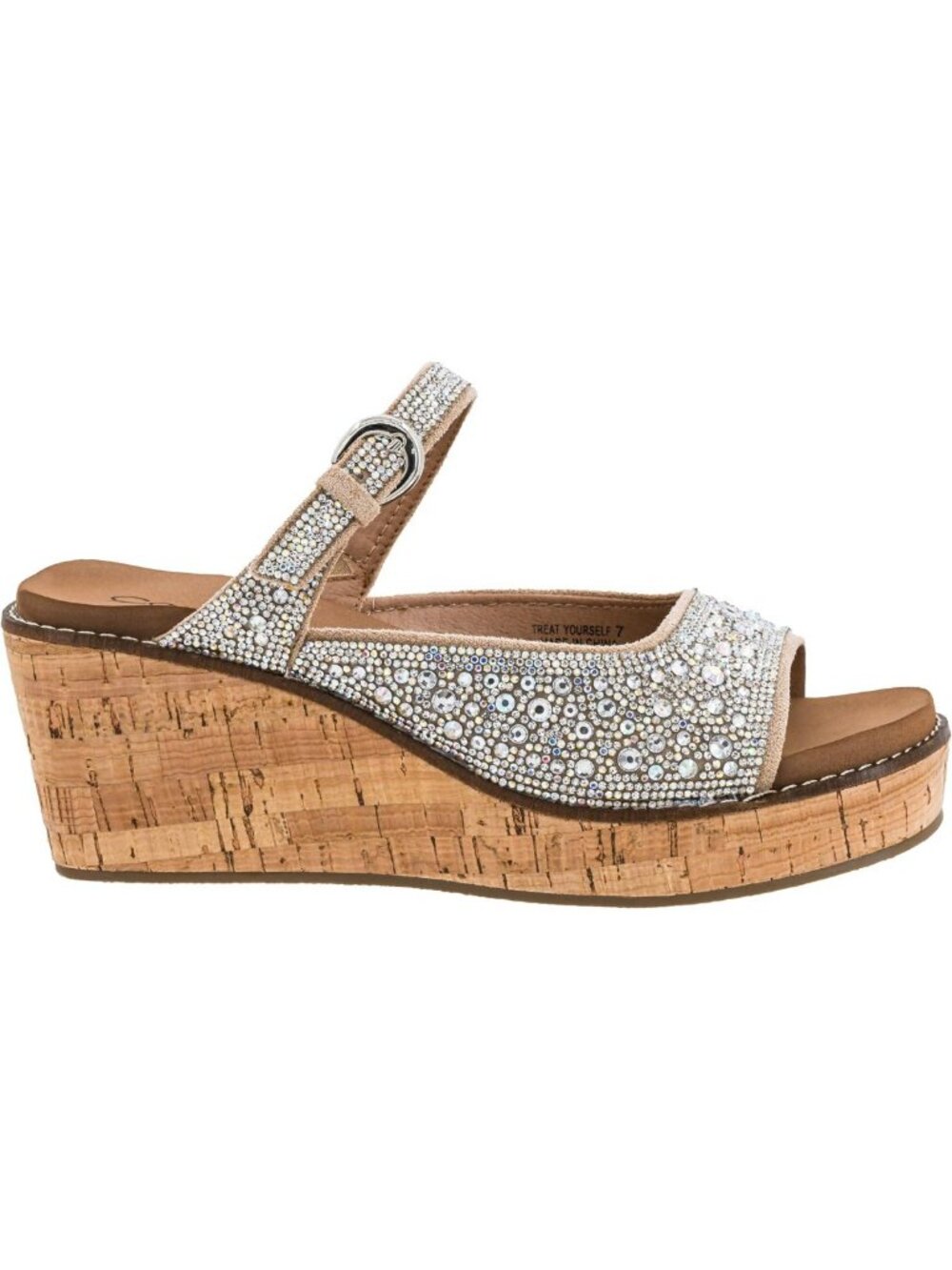 Comfortable Women’s Slip-On Wedges with 2.5-Inch Heel & Adjustable Buckle